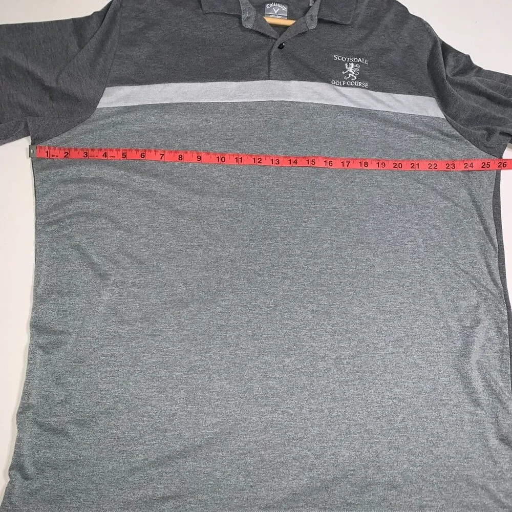 Callaway Men's Gray Swing Tech Polo Shirt Opt-Dri Scottsdale Golf Course Size XL